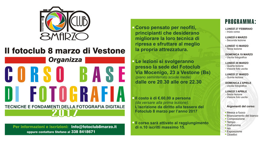 Corso Base di Fotografia 2017